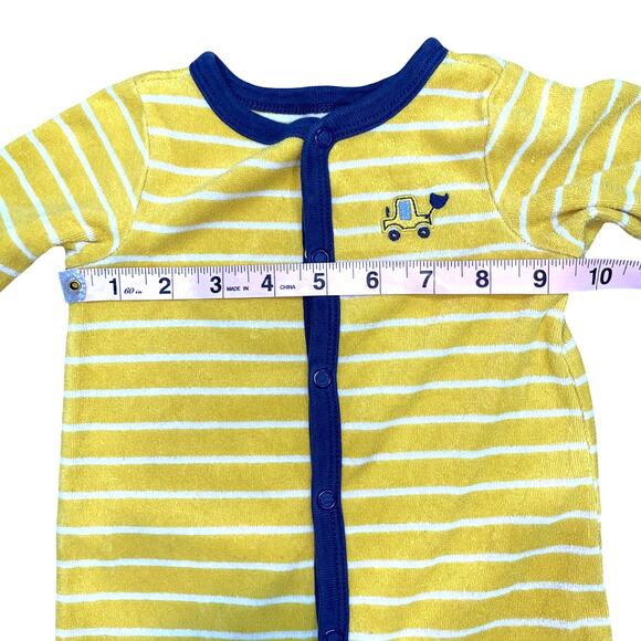 Set of 3 Terry Footed Pajamas Bodysuits by CARTER'S 3-6M - Picture 12 of 13